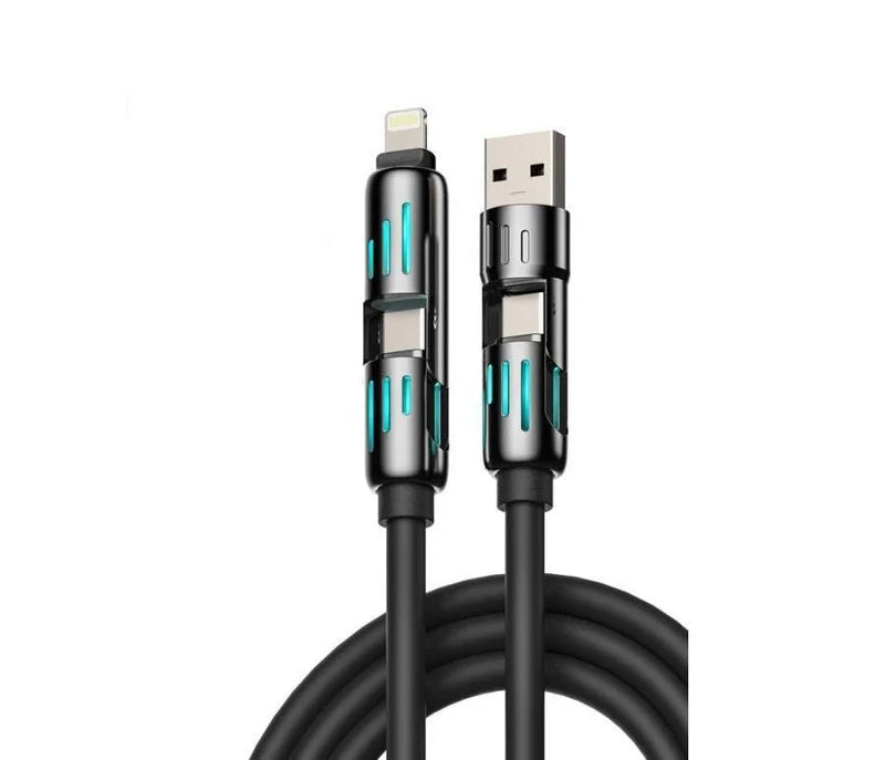 Premium 4-in-1 Fast Charging Cable – Universal Compatibility