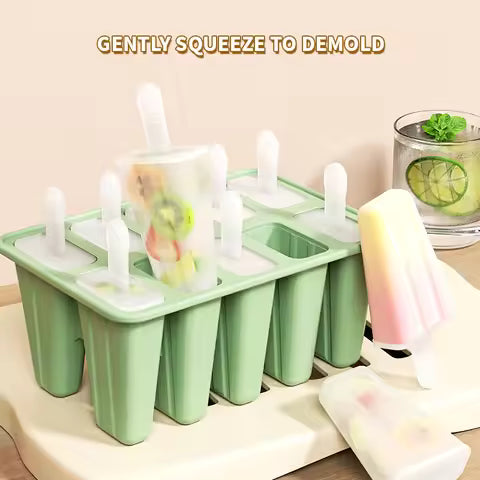Food Grade Silicone Ice Pop Mold with Lid & Handle | DIY Popsicle Maker for Juice, Coffee, Jelly & Frozen Desserts | Easy Release Ice Cream Mold