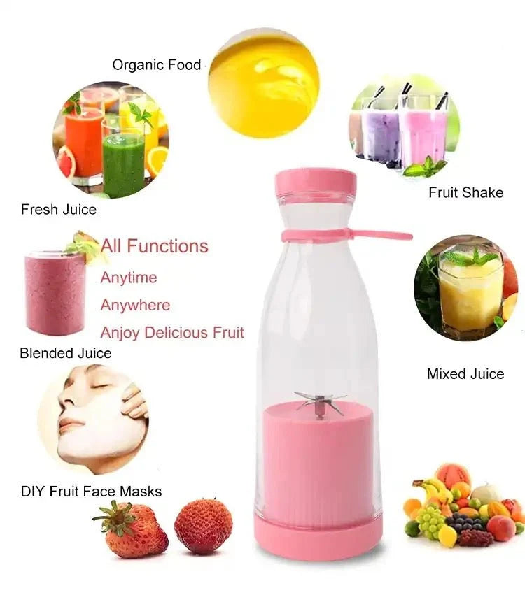 Portable Juicer Bottle – USB Rechargeable Personal Blender