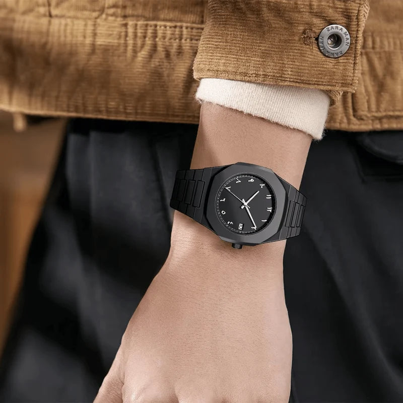 Premium Stainless Steel Arabic Dial Wrist Watch